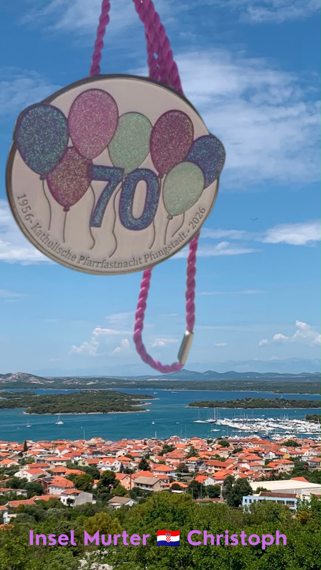 Der Jubiläumsorden auf Reisen auf der Insel Murter, Kroatien